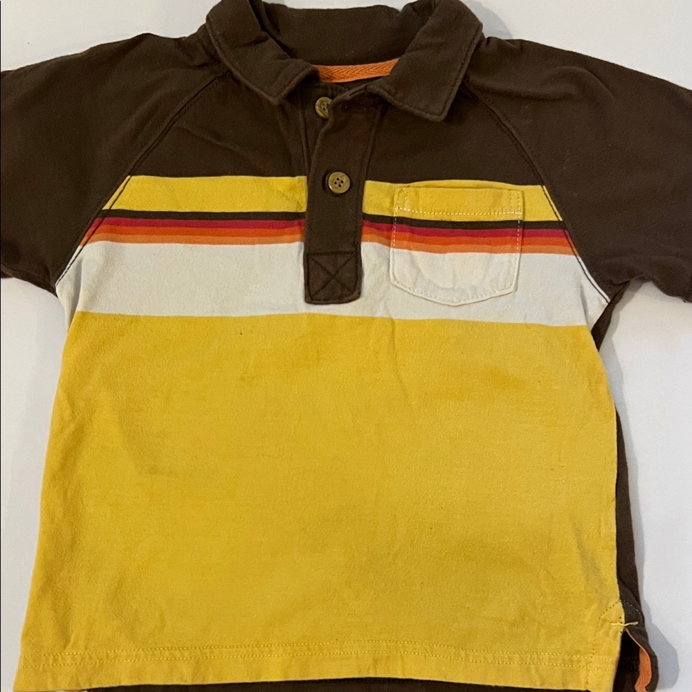 GAP Kids Polo with Yellow, Brown, and Red Accents
